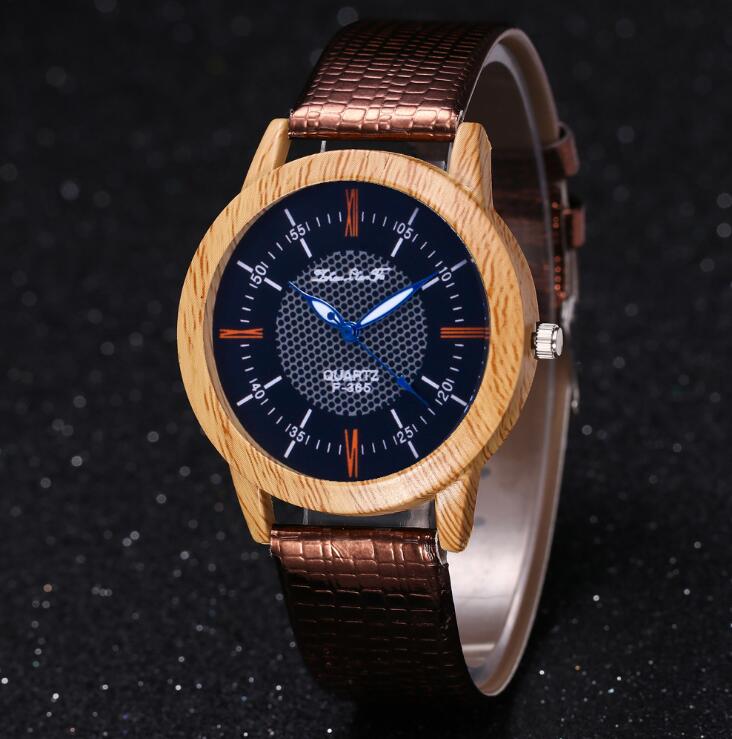 Men's Leather & Wood Watch - Gift Ready