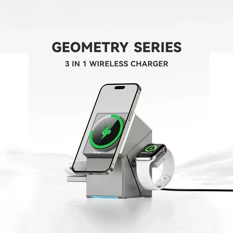 3-in-1 Rotating Wireless Charging Stand