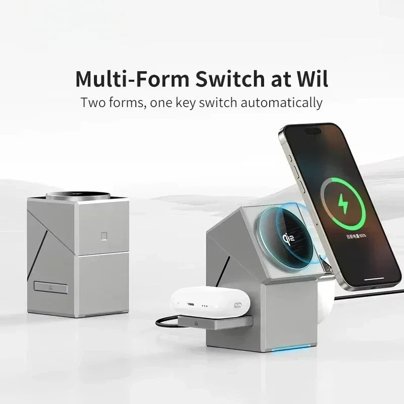 3-in-1 Rotating Wireless Charging Stand