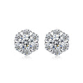S925 Sterling Silver Snowflake Earrings