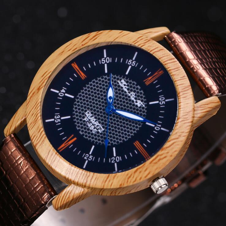 Men's Leather & Wood Watch - Gift Ready