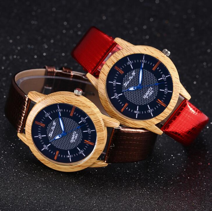 Men's Leather & Wood Watch - Gift Ready