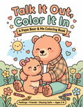 Talk It Out, Color It In Papa Bear and Me coloring book cover
