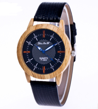 Men's Leather & Wood Watch - Gift Ready
