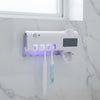 UV Light Sterilizer Toothbrush Holder Cleaner & Automatic Toothpaste Dispenser