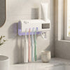 UV Light Sterilizer Toothbrush Holder Cleaner & Automatic Toothpaste Dispenser