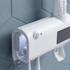 UV Light Sterilizer Toothbrush Holder Cleaner & Automatic Toothpaste Dispenser
